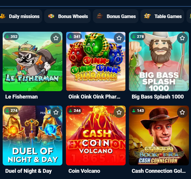 Bonobo Casino games